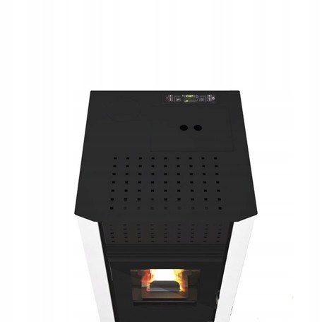 Piec Eva Calor Irma stalowy na pellet 9 kW czarny