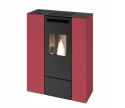 Piec piecyk kominek na pellet Eva Calor PIA 11 kW DGP bordowy SLIM