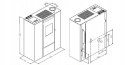 Piec piecyk kominek na pellet Eva Calor PIA 11 kW DGP bordowy SLIM