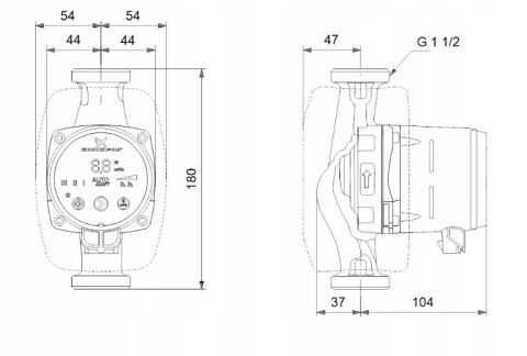Pompa cyrkulacyjna Grundfos Alpha2 25-60 N 180 1x230V 50Hz 6H
