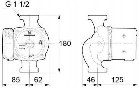 Pompa obiegowa Grundfos UPS 25-80N 180 95906439